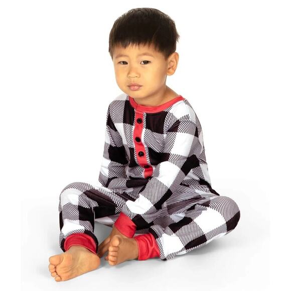 🎄 Tipsy Elves Toddler Christmas Crew Plaid Onesie Pajamas 2T 3T 4T NEW 🎅 - Picture 3 of 10